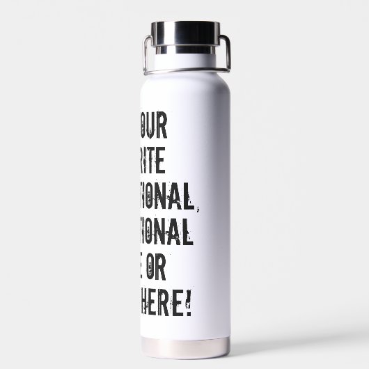 Aangepaste persoonlijke nummering van Gezegde van  Waterfles (Achterkant)