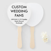Aangepaste persoonlijke PADDLE WEDDING FANTS Sjabl Handwaaier (Voorkant en achterkant)