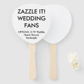 Aangepaste persoonlijke PADDLE WEDDING FANTS Sjabl Handwaaier (Voorkant en achterkant)