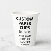 Aangepaste persoonlijke papierbekers [8] papieren bekers (Voorkant)