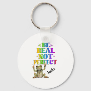Aangepaste persoonlijke positieve boho kikker hipp sleutelhanger
