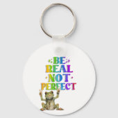 Aangepaste persoonlijke positieve boho kikker hipp sleutelhanger (Achterkant)