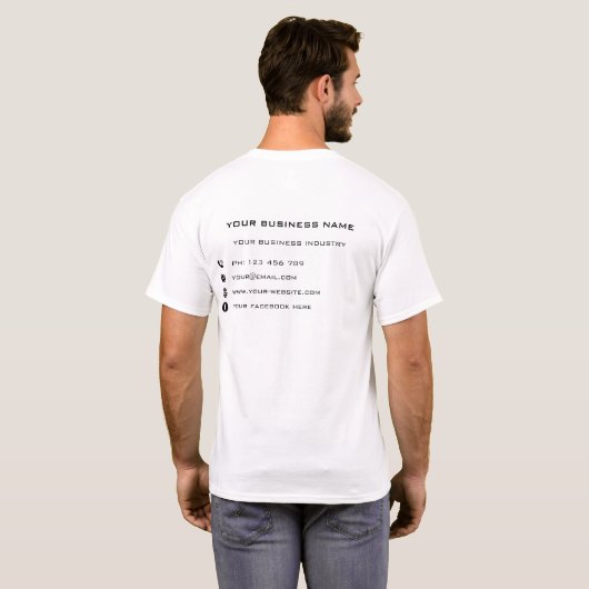 Aangepaste persoonlijke professionele T-Shirt (Achterkant volledig)