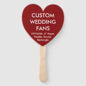 Aangepaste persoonlijke RED HEART WEDDING FANTS Handwaaier (Voorkant)