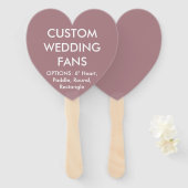 Aangepaste persoonlijke ROOS-PINK HEART WEDDING FA Handwaaier (Voorkant en achterkant)