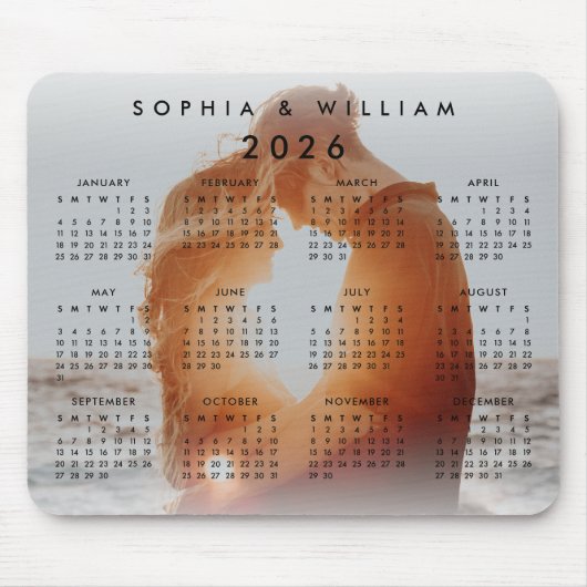 Aangepaste persoonlijke serie Foto 2024 Agenda Muismat (Voorkant)