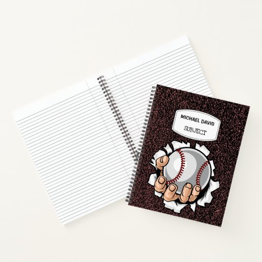 Aangepaste persoonlijke spiraal voor honkbalfans notitieboek (Binnen)