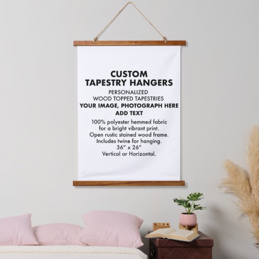Aangepaste persoonlijke TAPESTRY HANGER 26-inch x3 Hangend Wandkleed (Slaapkamer)