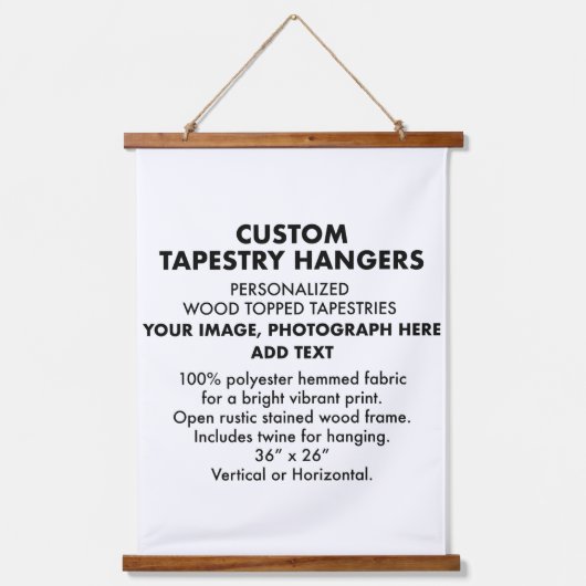 Aangepaste persoonlijke TAPESTRY-HANGERS 26 x 36 i Hangend Wandkleed (Voorkant)