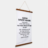 Aangepaste persoonlijke TAPESTRY-HANGERS 26 x 36 i Hangend Wandkleed (Gebogen)