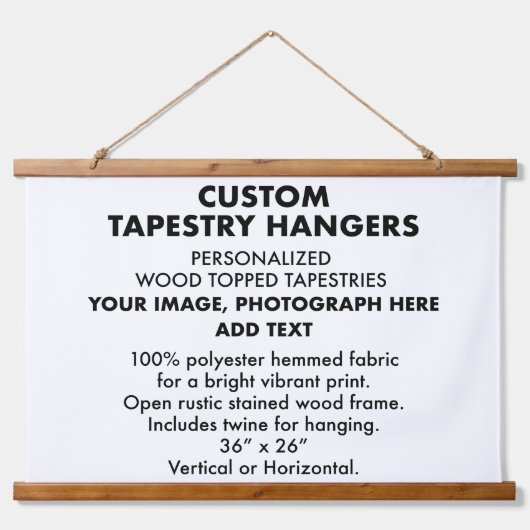 Aangepaste persoonlijke TAPESTRY-HANGERS 36-inch x Hangend Wandkleed (Voorkant)