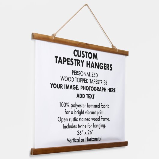 Aangepaste persoonlijke TAPESTRY-HANGERS 36-inch x Hangend Wandkleed (Gebogen)