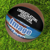 Aangepaste persoonlijke tekst en foto-cadeauidee basketbal
