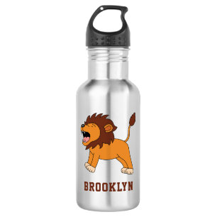 Aangepaste persoonlijke titel van Cute Lion terug Waterfles