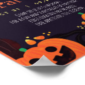 Aangepaste persoonlijke uitnodiging voor Halloween Poster (Hoek)