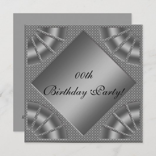 Aangepaste persoonlijke uitnodigingen voor verjaar (Voorkant / Achterkant)