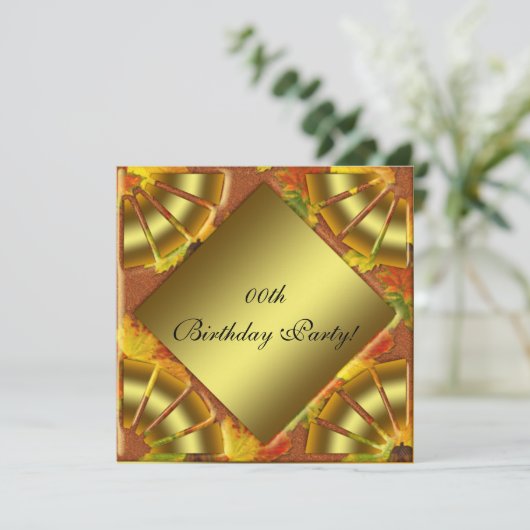 Aangepaste persoonlijke uitnodigingen voor verjaar (Staand voorkant)