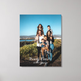 Aangepaste persoonlijke vakantiefoto van de famili canvas afdruk