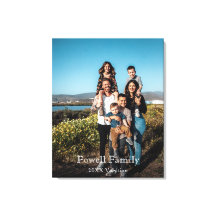 Aangepaste persoonlijke vakantiefoto van de famili