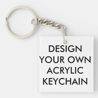 Aangepaste persoonlijke vierkant acryl Sleutelhang Sleutelhanger