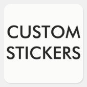 Aangepaste persoonlijke vierkant stickers leeg (Voorkant)