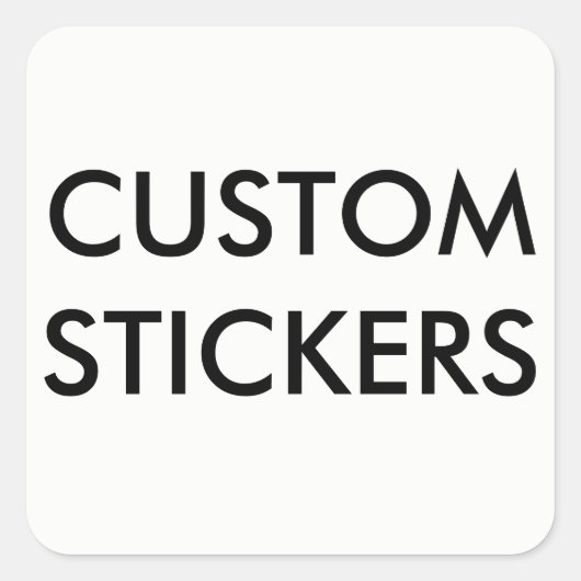 Aangepaste persoonlijke vierkant stickers leeg (Voorkant)
