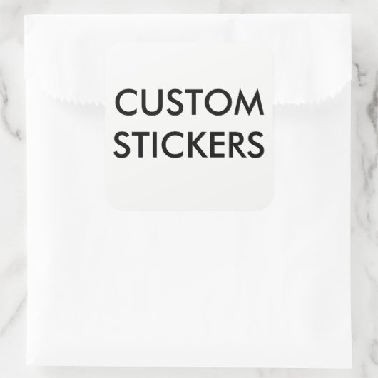 Aangepaste persoonlijke vierkant stickers leeg (Tas)