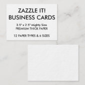 Aangepaste persoonlijke Visitekaartjes lege Sjablo (Voorkant / Achterkant)