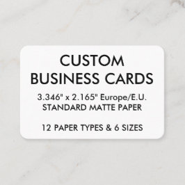 Aangepaste persoonlijke Visitekaartjes lege Sjablo