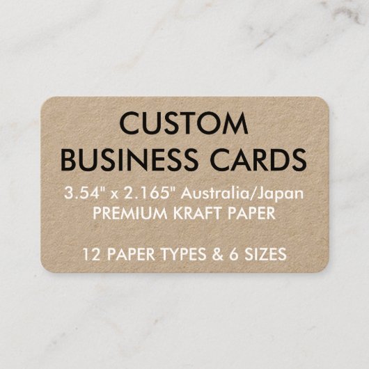 Aangepaste persoonlijke Visitekaartjes lege Sjablo (Voorkant)