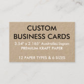 Aangepaste persoonlijke Visitekaartjes lege Sjablo (Voorkant)