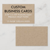 Aangepaste persoonlijke Visitekaartjes lege Sjablo (Voorkant / Achterkant)