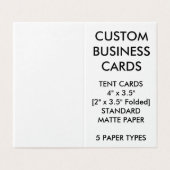 Aangepaste persoonlijke Visitekaartjes voor Boek m (Buitenkant ongevouwen)