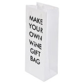 Aangepaste persoonlijke wijn of champagne Gift Bag Wijn Cadeautas (Voorkant Gekanteld)