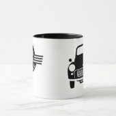 Aangepaste persoonlijke witte Morris Minor mok (Midden)