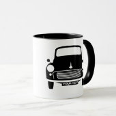 Aangepaste persoonlijke witte Morris Minor mok (Voorkant rechts)