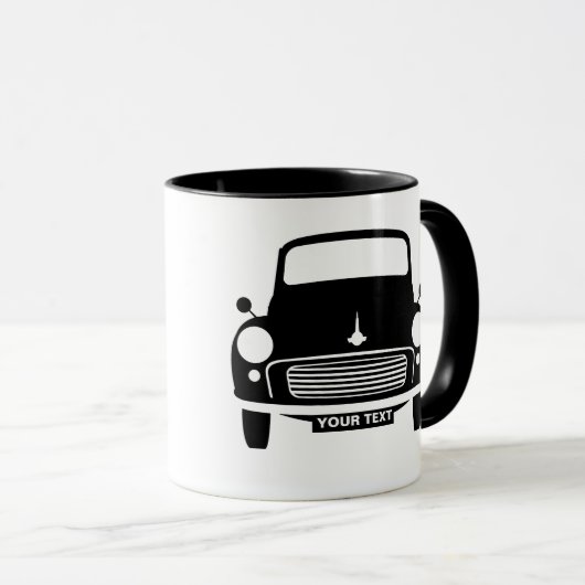 Aangepaste persoonlijke witte Morris Minor mok (Voorkant rechts)