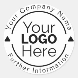 Aangepaste persoonlijke zakelijke Logo Rubberstemp Ronde Sticker