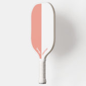 Aangepaste perzik en wit pickleball paddle (Links)