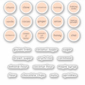 Aangepaste perzik en zwart leuk lettertype bakken  sticker (Voorkant)