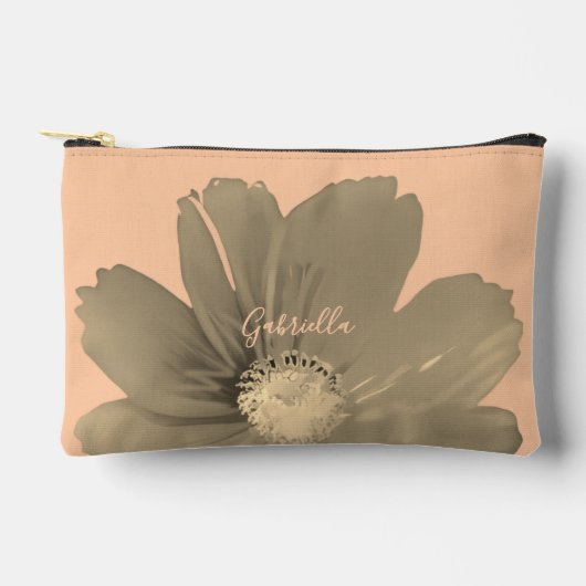 Aangepaste Perzik Gouden Bloemrijke Aquarel Wilde Etui (Voorkant)