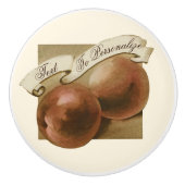 Aangepaste  perziken, kleuterschool keramische knop (Voorkant)