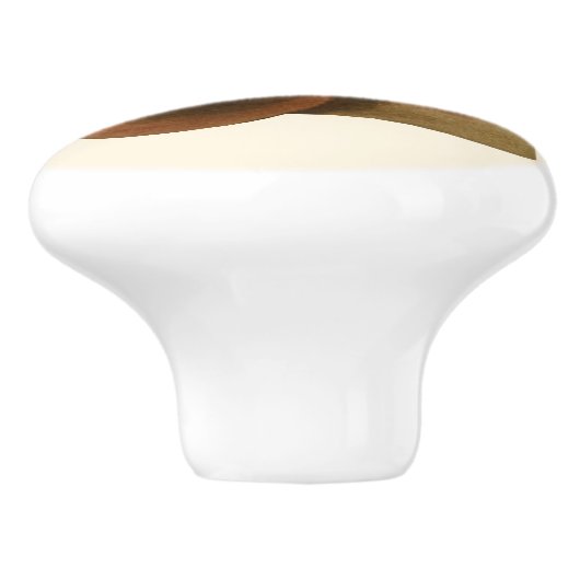 Aangepaste  perziken, kleuterschool keramische knop (Zijkant)