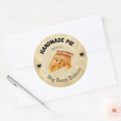 Aangepaste perziktaartlabels |  gepersonaliseerde  ronde sticker (Envelop)