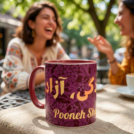 Aangepaste Perzische geschenken Vrouwen Leven Vrij Mok