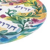 Aangepaste Pesach Seder Bord Hebreeuwse Pasen Glas Snijplank (Hoek)