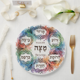 Aangepaste Pesach Seder Bord voor alle gasten Pesa