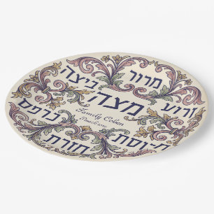 Aangepaste Pesach Seder bord voor alle gasten Pesa