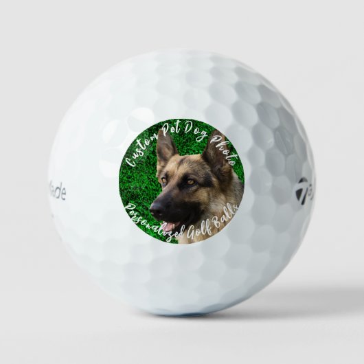Aangepaste Pet Dog Foto Persoonlijk TaylorMade Golfballen (Voorkant)