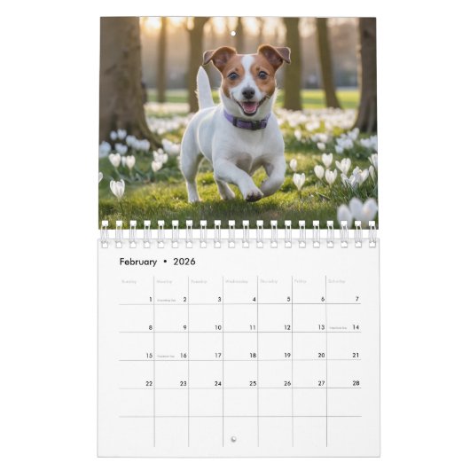Aangepaste Pet Dog Fotokalender Kalender (Feb 2026)